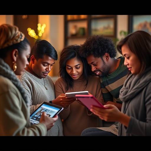 Illustration showing diverse individuals accessing a website on different devices, emphasizing inclusivity and accessibility for all.